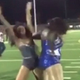 Shamyra Cooper (right), 15, turned her back on a member of a rival drill team, who appeared to pull the teen’s hair, triggering an all-out brawl between the two rival schools in Dallas Sept. 18, 2015.
Fox 26 Screenshot